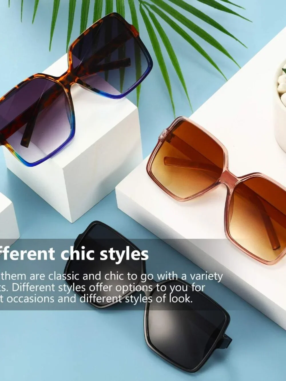 Fashionable Oversized Square Sunglasses with Polarized Lenses – 3 Chic Options